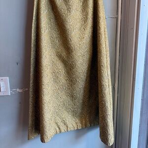 Vintage Gold Cotton Embroidered Skirt